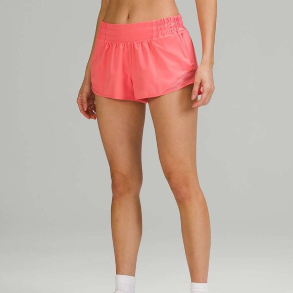 lululemon athletica Pants - Lululemon Hotty Hot Low-Rise Lined Short 2.5" Raspberry Cream - Size 6 - NWT